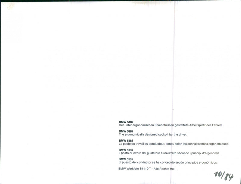 BMW 518i - Vintage Photograph