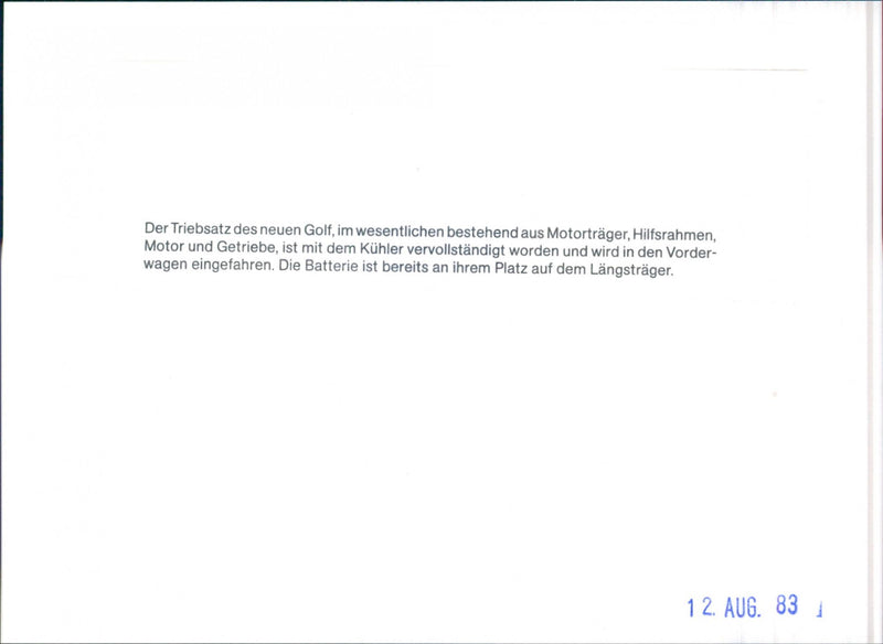 VW Golf - Vintage Photograph