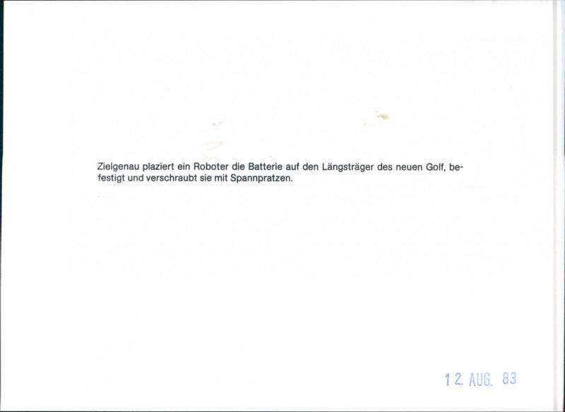 VW Golf - Vintage Photograph