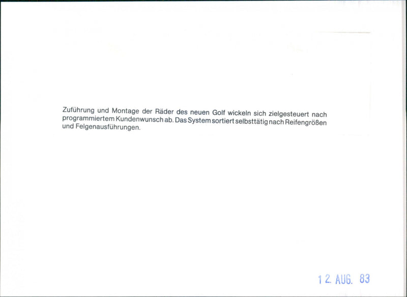 VW Golf - Vintage Photograph