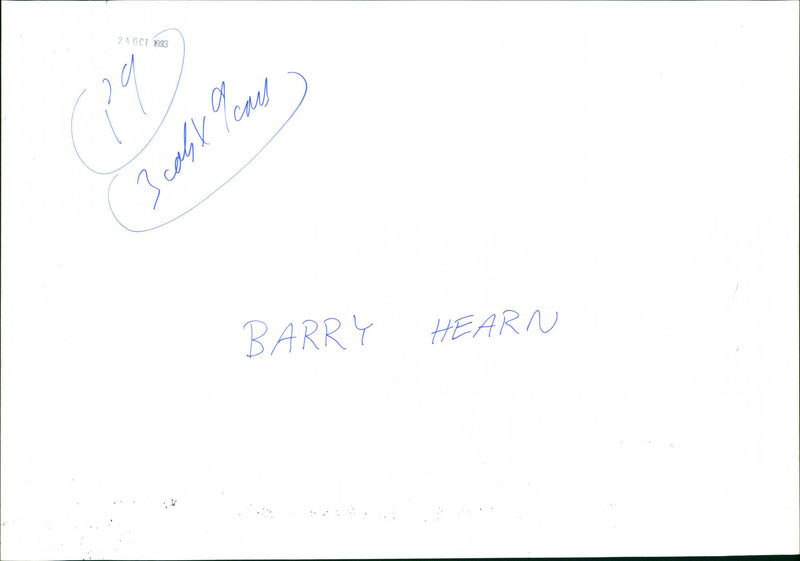 Barry Hearn - Vintage Photograph