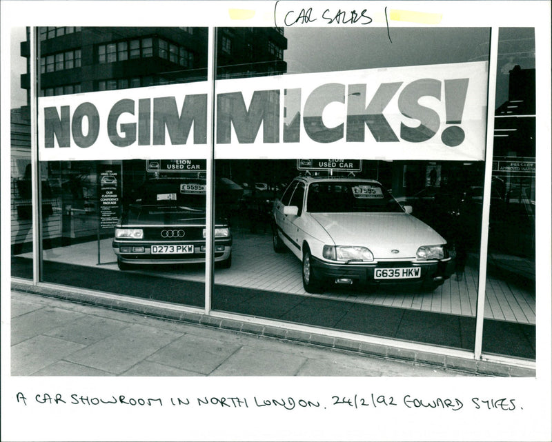 Car Sales - Vintage Photograph
