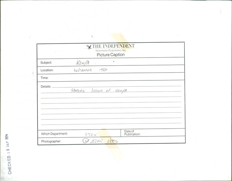 Kenya - Vintage Photograph