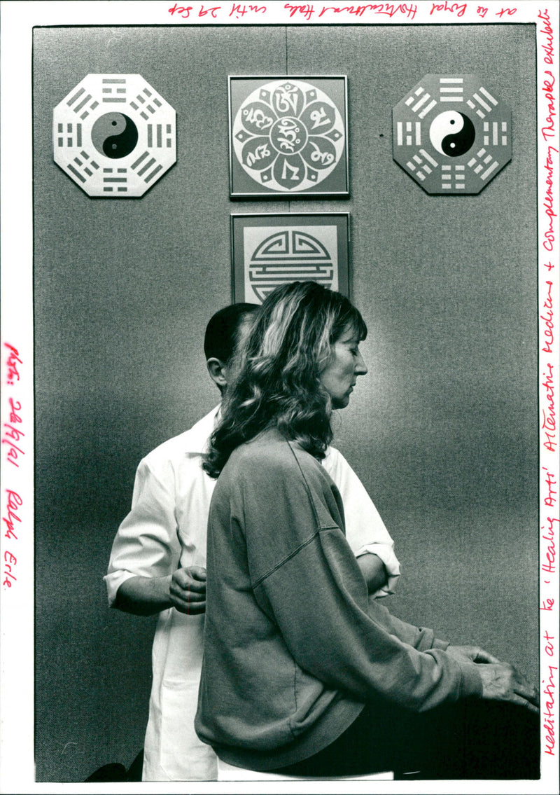 Meditating at The 'Healing Arts' - Vintage Photograph