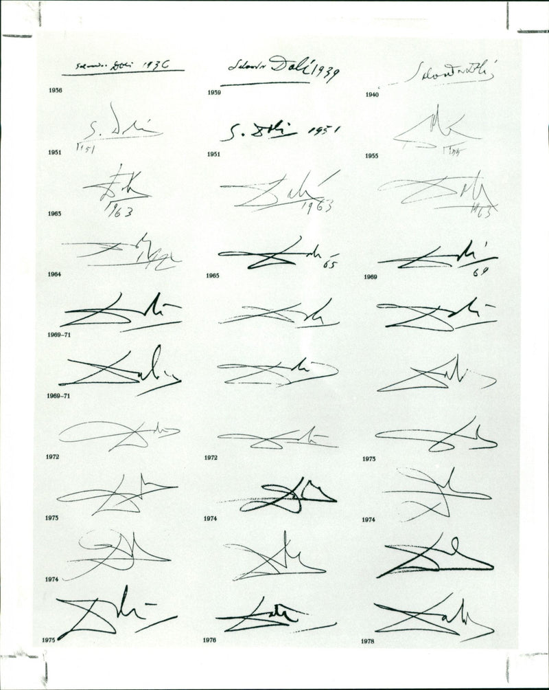Signatures - Vintage Photograph