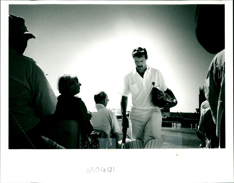 Cricket player - Vintage Photograph