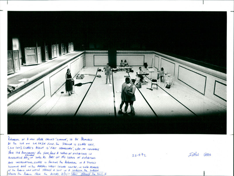 Rehearsal of a new opera called 'Inanna' - Vintage Photograph