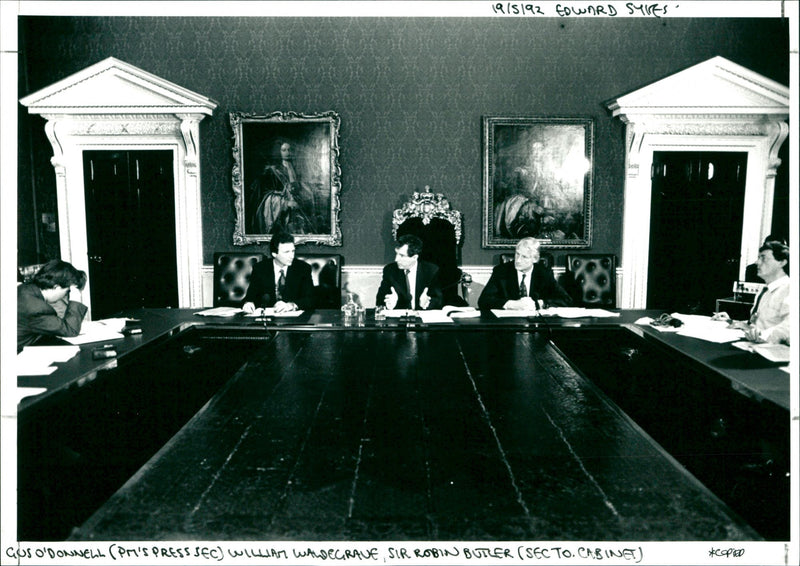 Gus O'Donnell, William Waldegrave and Sir Robin Butler - Vintage Photograph