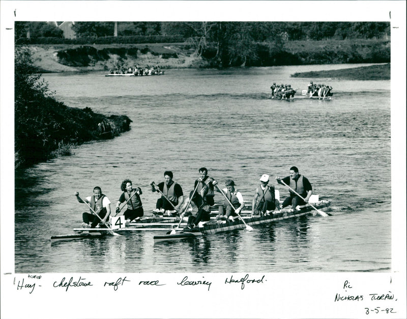 Hay - Chepstow raft race - Vintage Photograph