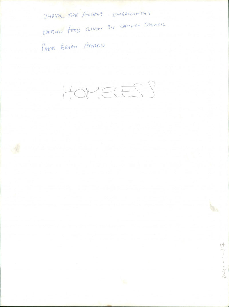 Homeless - Vintage Photograph