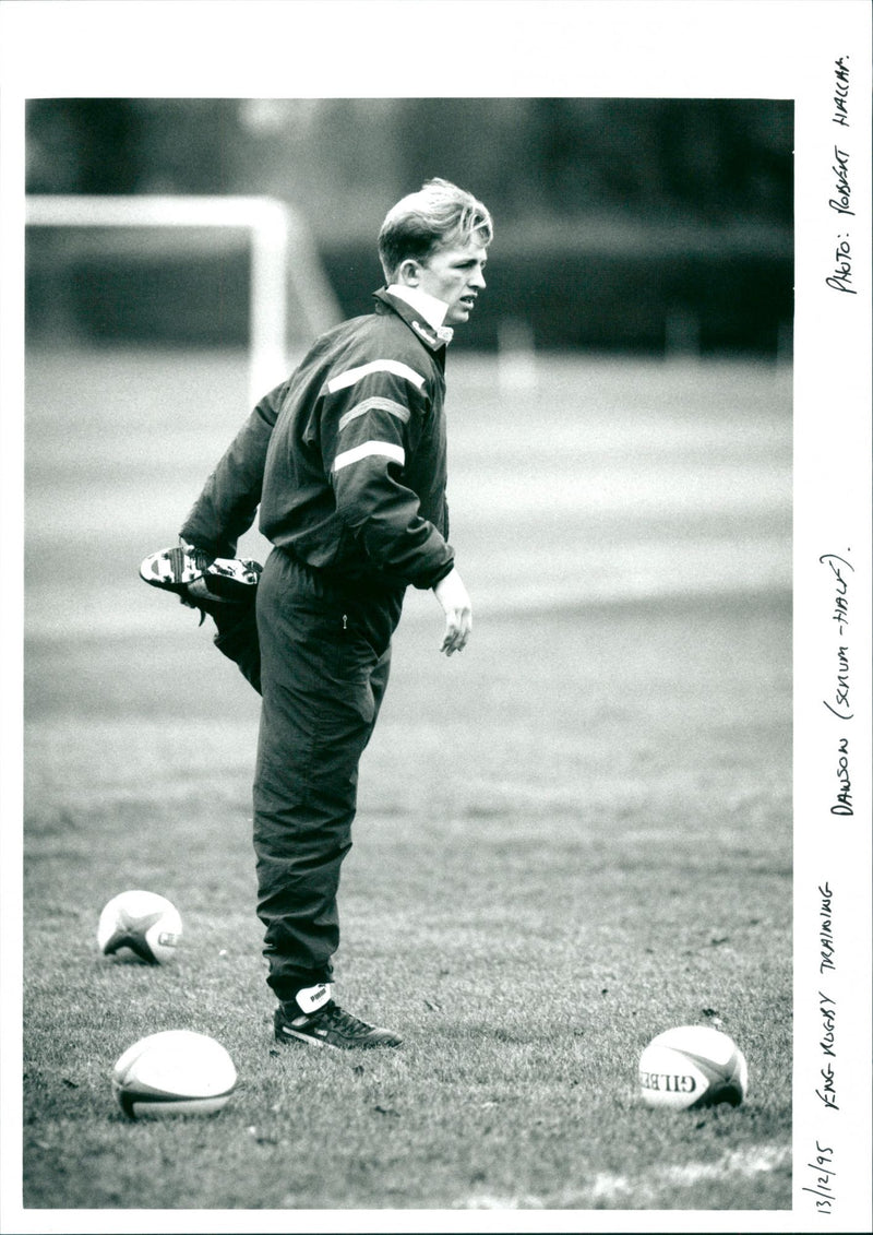 England Rugby Training - Vintage Photograph