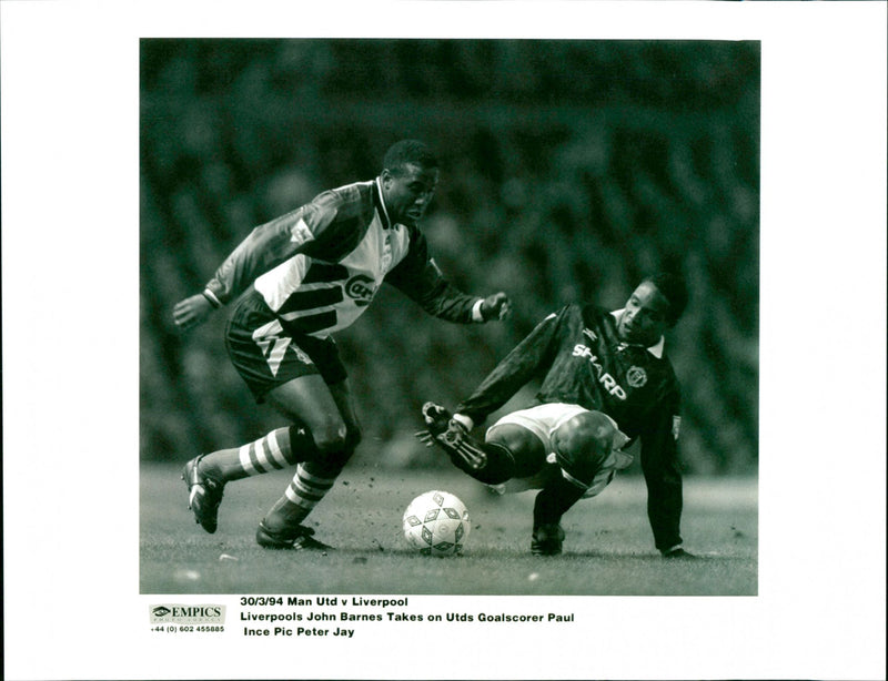 John Barnes and Paul Ince - Vintage Photograph