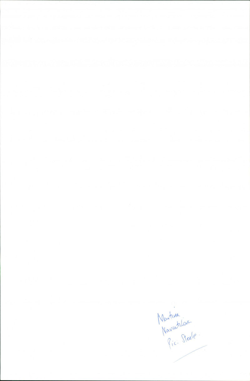 Martina Navratilova - Vintage Photograph