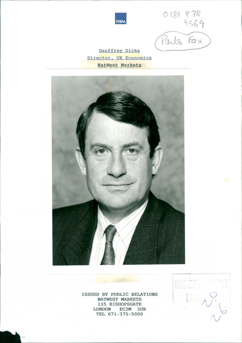 Geoffrey Dicks - Vintage Photograph