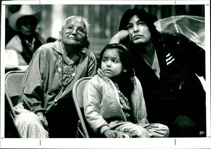 An old woman, man and a girl - Vintage Photograph