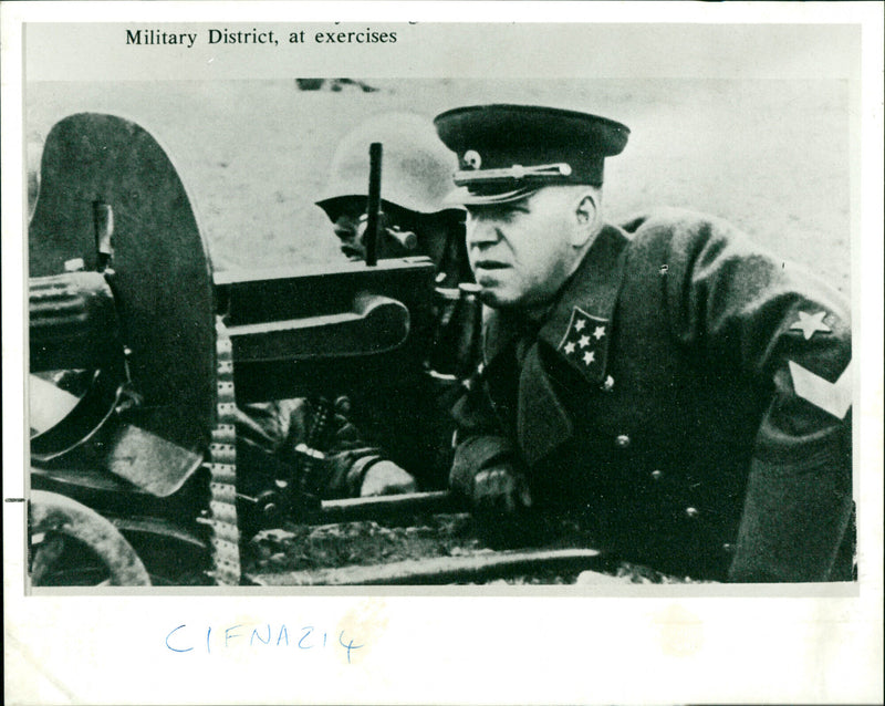 Military District, at exercises - Vintage Photograph