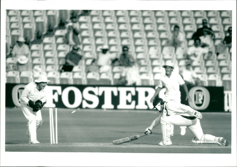 Cricket Game 1989 - Vintage Photograph