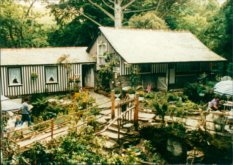 The Hermitage & Waterfall - Vintage Photograph