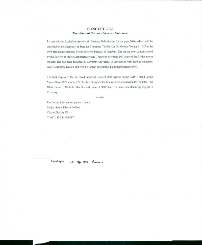 Concept Car of the Future - Vintage Photograph