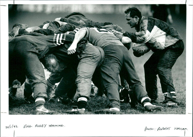 England Rugby training - Vintage Photograph