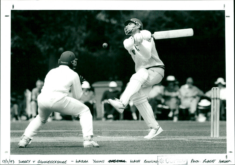 Waqar Younis and Walsh Bowling - Vintage Photograph