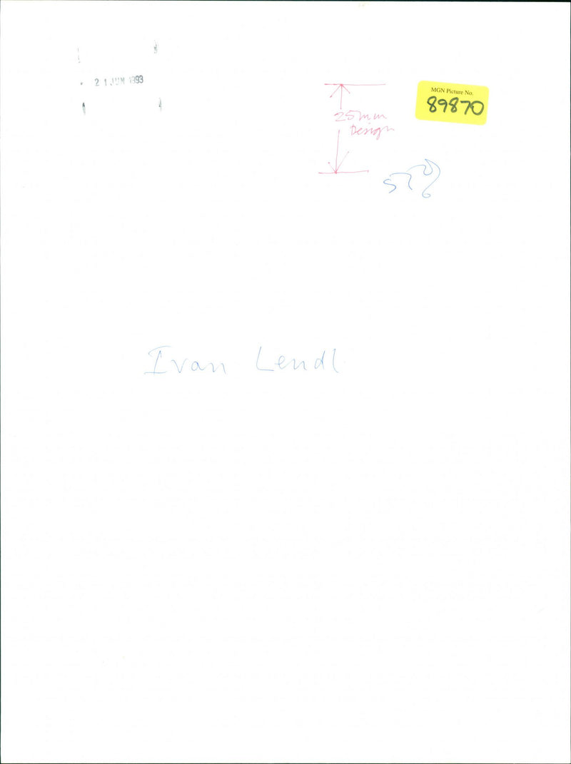 Ivan Lendl - Vintage Photograph