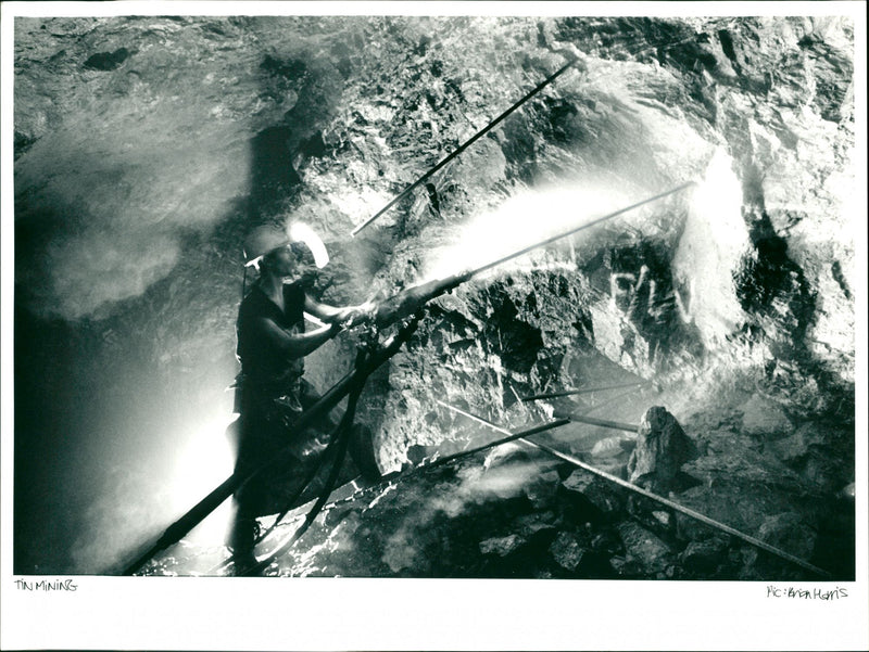 3 ??
TIN MINING - Vintage Photograph