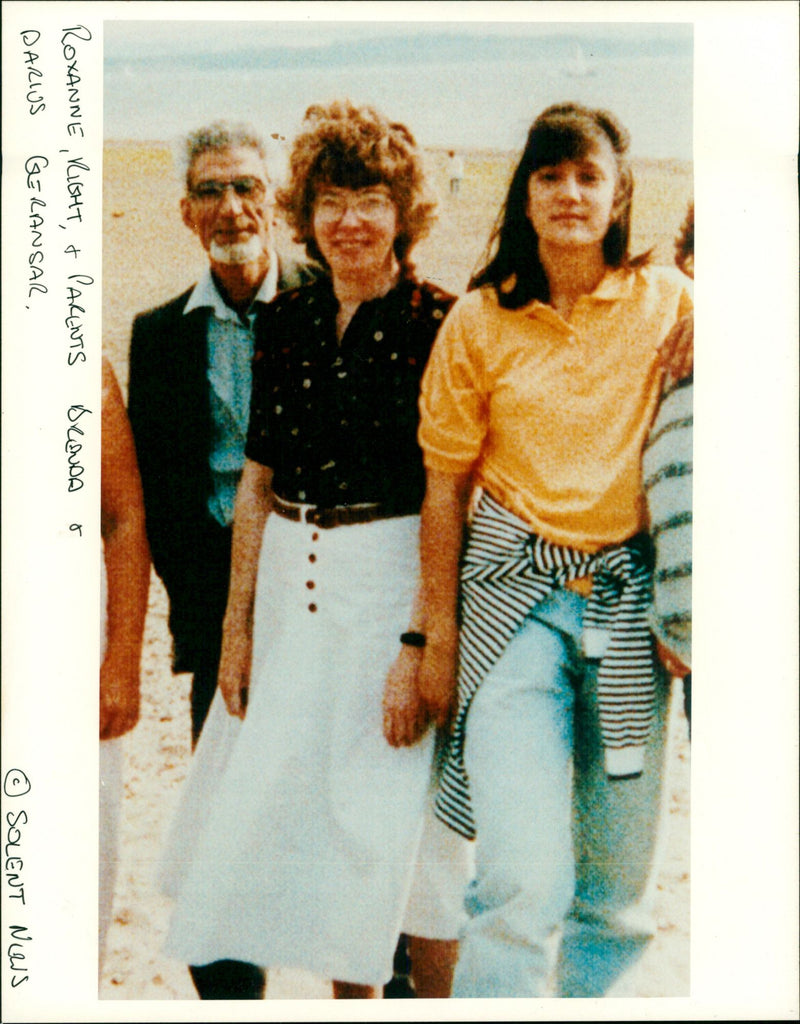 Roxanne & Parents Brenda & Darius Geransar - Vintage Photograph