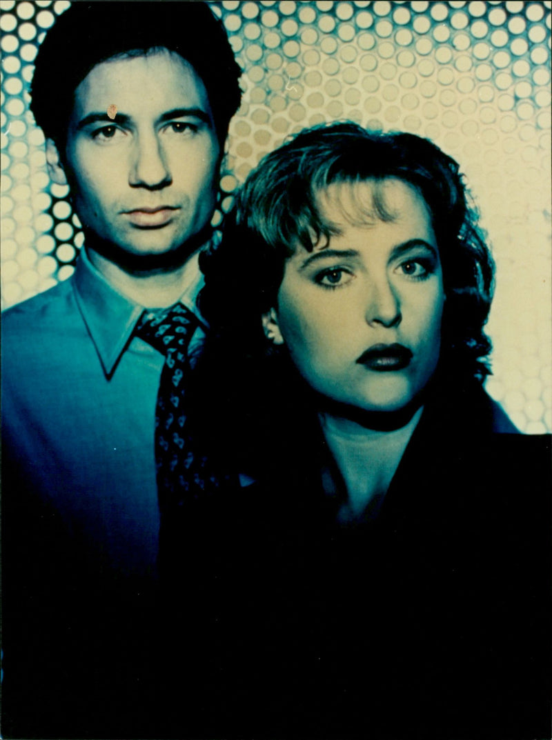 David Duchovny and Gillian Anderson - Vintage Photograph