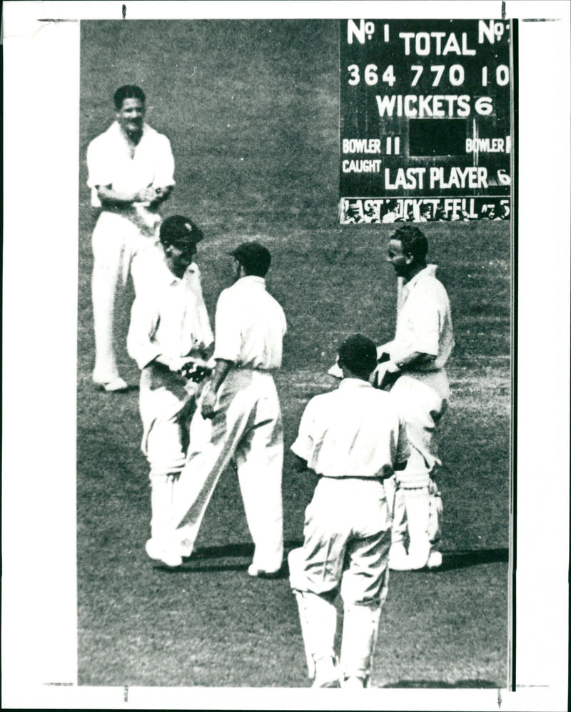 Cricket game, Tuesday 19th April 94 - Vintage Photograph