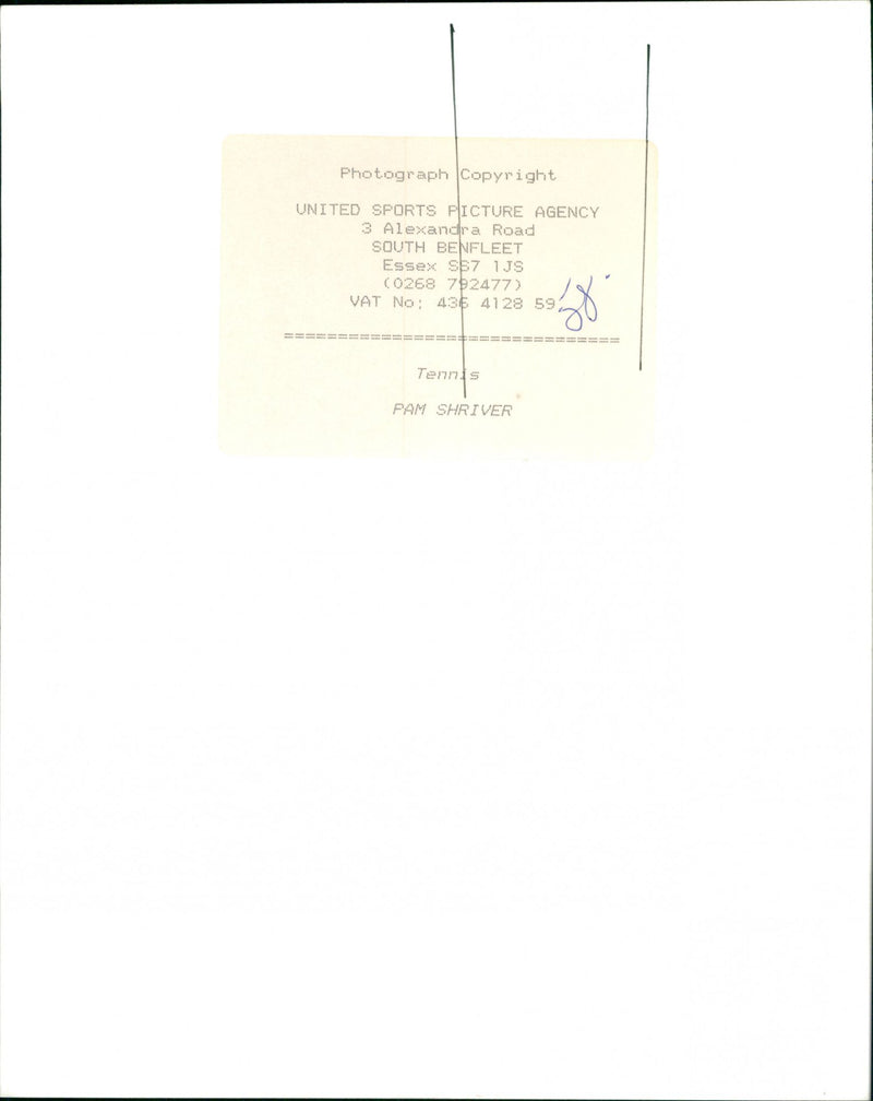 Pam Shriver - Vintage Photograph