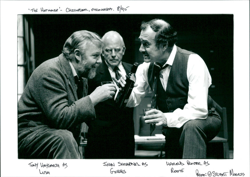Tony Waygarth, John Shrapnel and Harold Pinter - Vintage Photograph