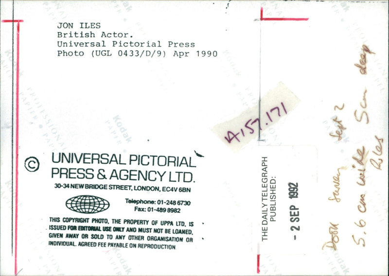 Jon Iles - Vintage Photograph