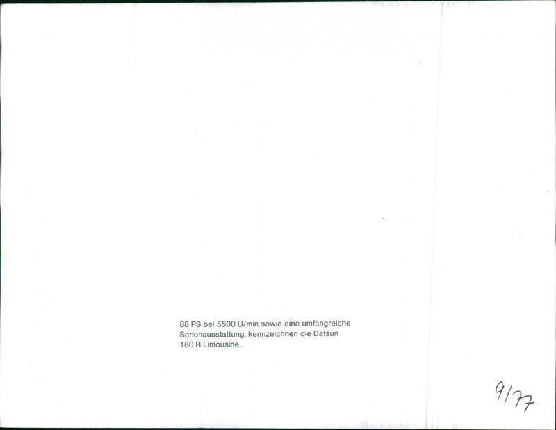 Datsun 180B Limousine 1977 - Vintage Photograph