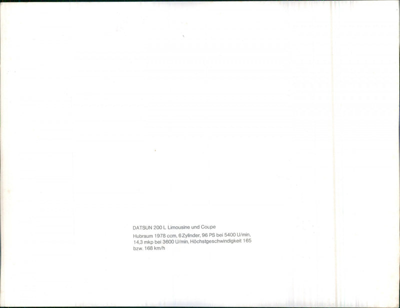 Datsun 200L Series - Vintage Photograph