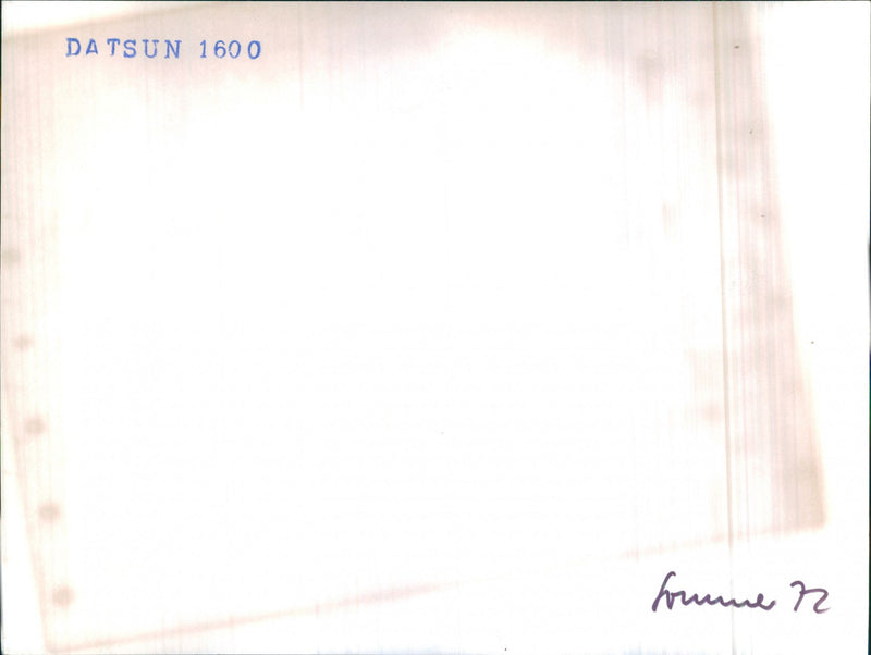 Datsun 1600 1972 - Vintage Photograph