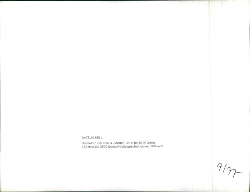 Datsun 160J 1977 - Vintage Photograph
