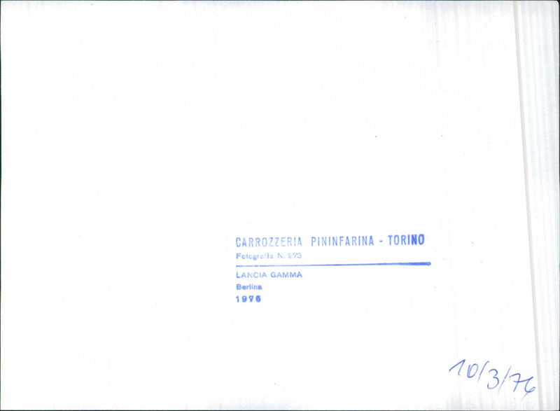 Lancia Gamma Berlina - Vintage Photograph