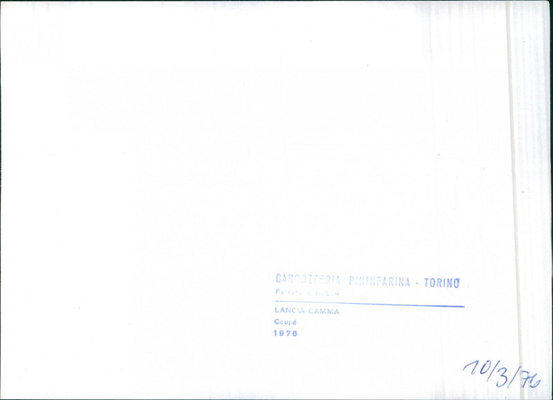 Lancia Gamma Coupé - Vintage Photograph