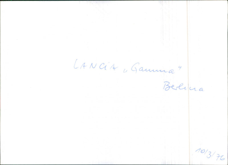 Lancia Gamma Berlina - Vintage Photograph