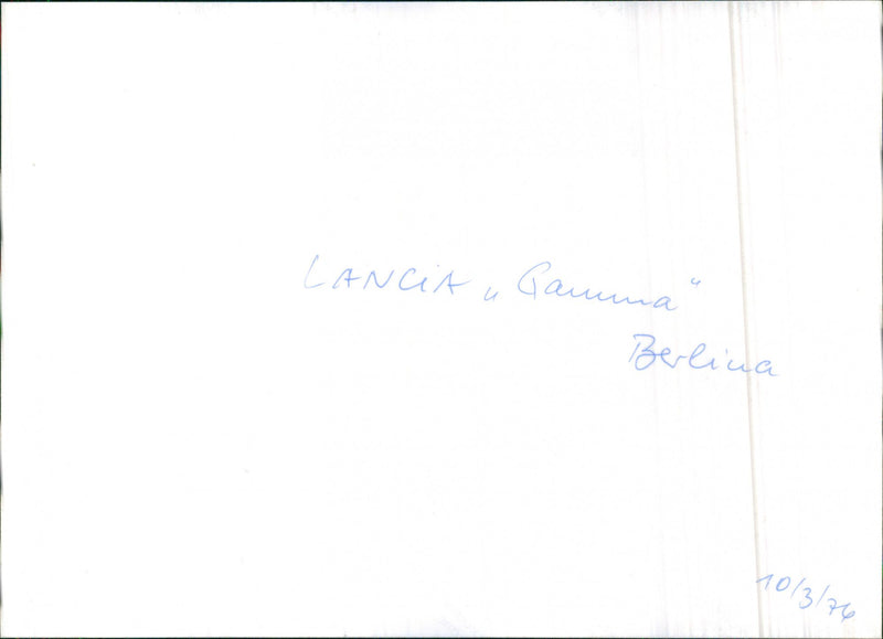 Lancia Gamma Berlina - Vintage Photograph