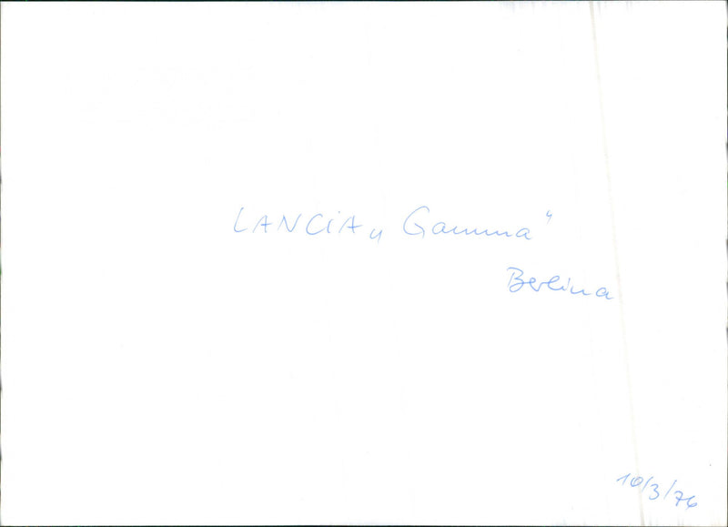 Lancia Gamma Berlina - Vintage Photograph