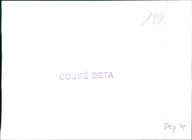 Lancia Coupe Beta - Vintage Photograph