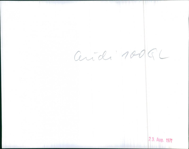 1971 Audi 100 GL - Vintage Photograph