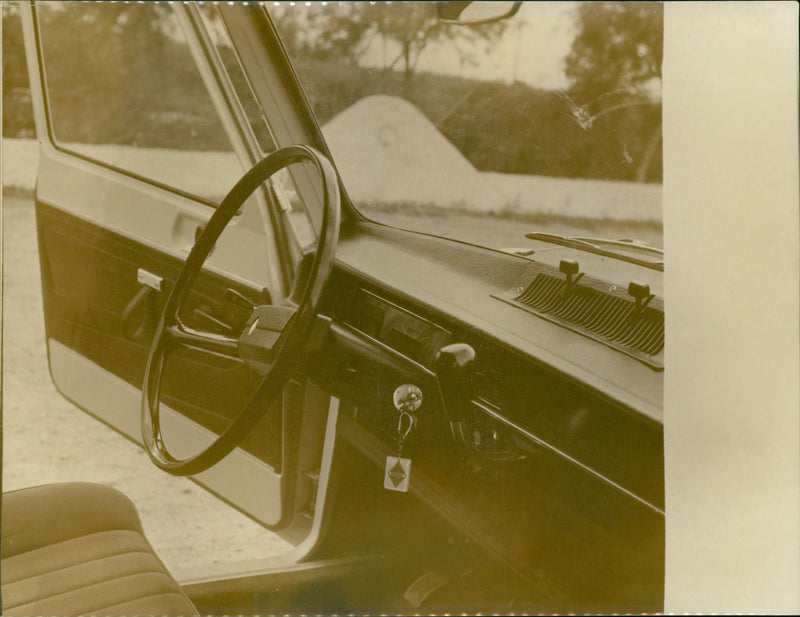 Steering Wheel of Renault R6 1968 - Vintage Photograph