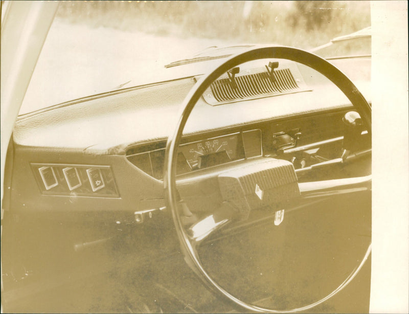 Steering Wheel of Renault R6 1968 - Vintage Photograph