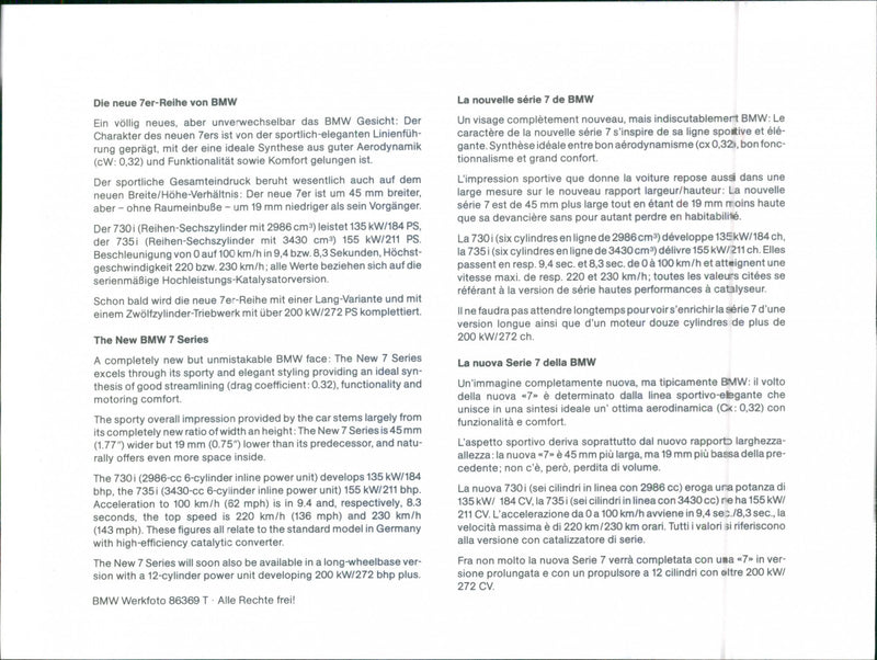 The new BMW 7 series - Vintage Photograph