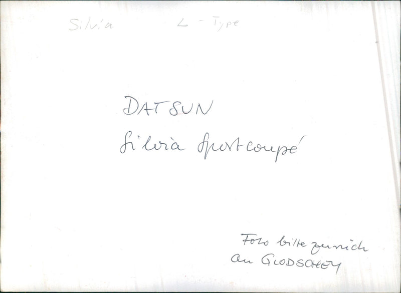 Datsun Silvia. - Vintage Photograph