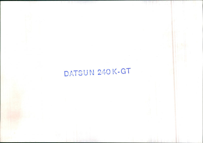 Datsun 240 K-GT - Vintage Photograph