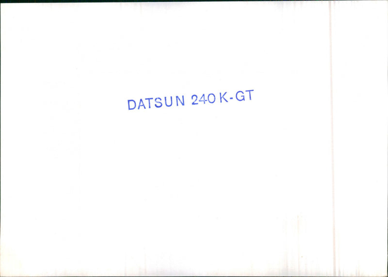 Datsun 240 K-GT - Vintage Photograph
